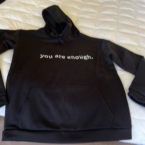 Hoodie inspirational sweatshirt with pockets. “You Are Enough” , Never worn
